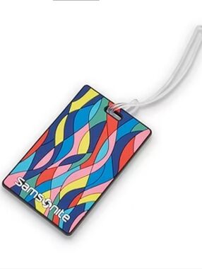 Samsonite Multicolor Wavy Pattern Luggage ID Tag